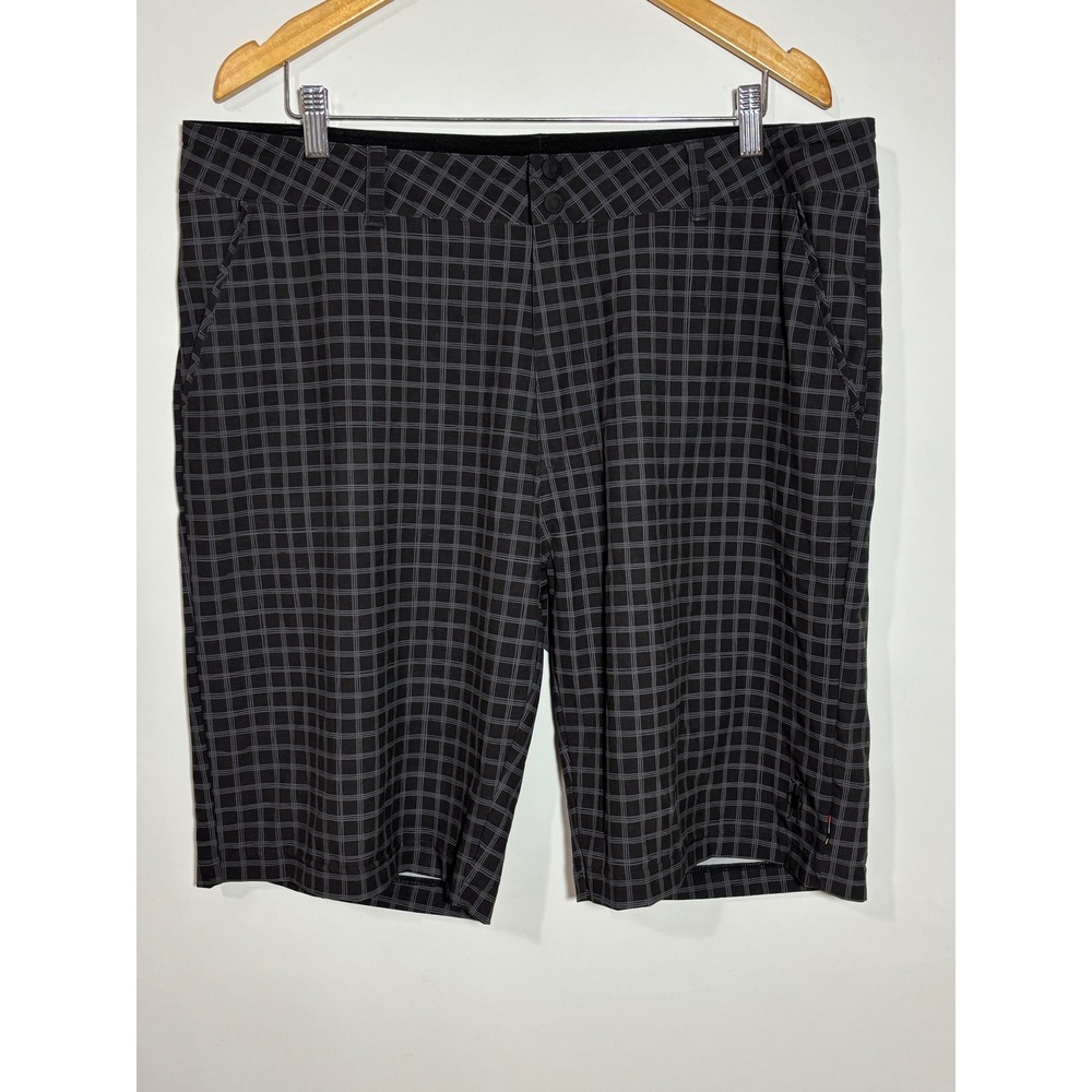 Smartwool Shorts Mens XL Black Grid Merino Wool Blend Active Hiking Technical
